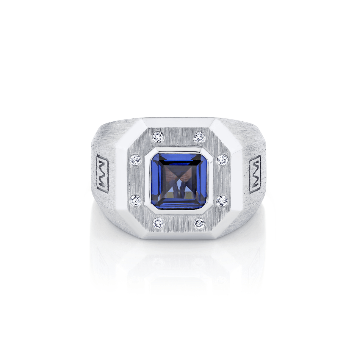MICHAEL M Men's Men's Blue Sapphire Signet Ring