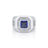 MICHAEL M Men's Men's Blue Sapphire Signet Ring