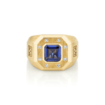 MICHAEL M Men's Men's Blue Sapphire Signet Ring