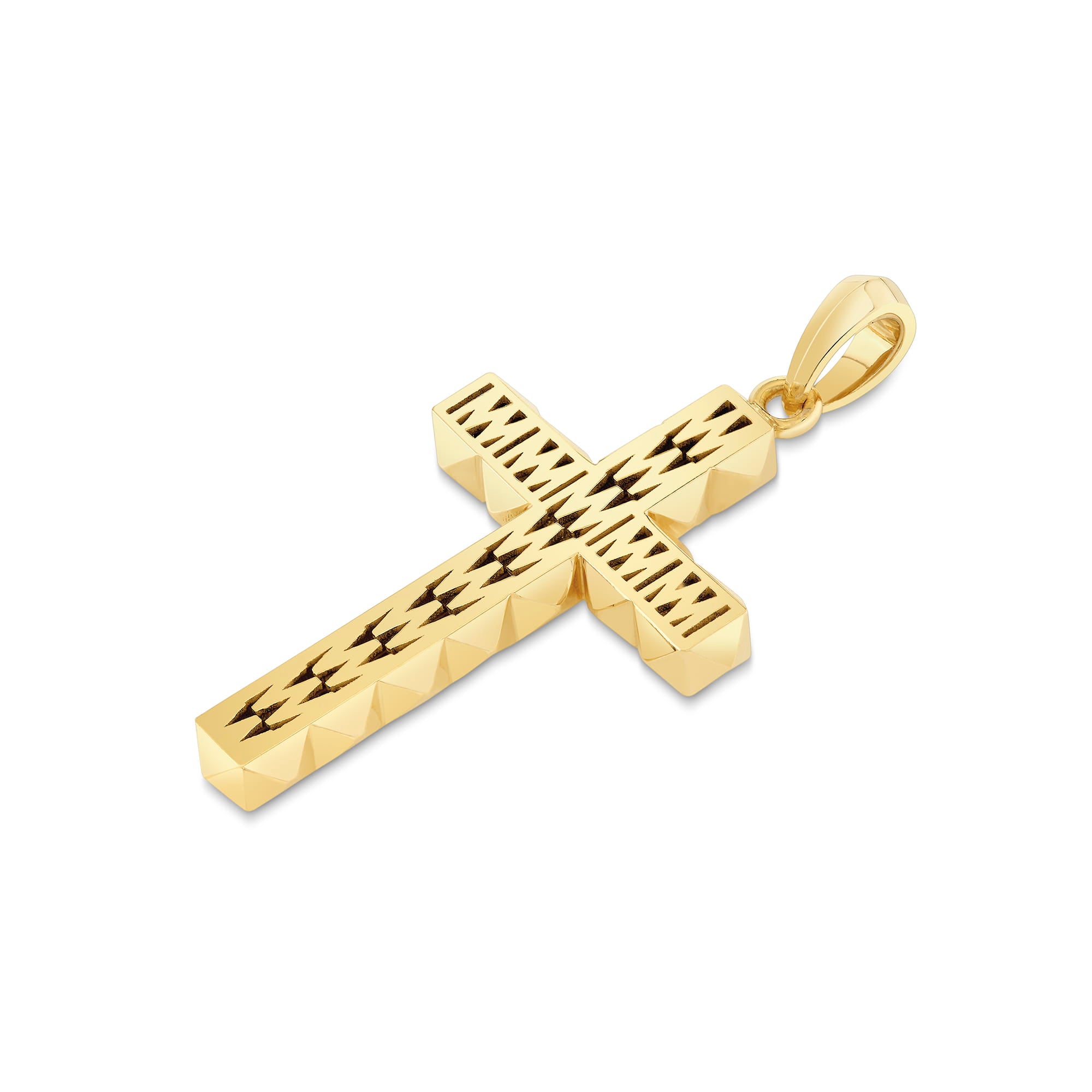 MICHAEL M Men's Men's Bold 3D Tetra Cross Pendant