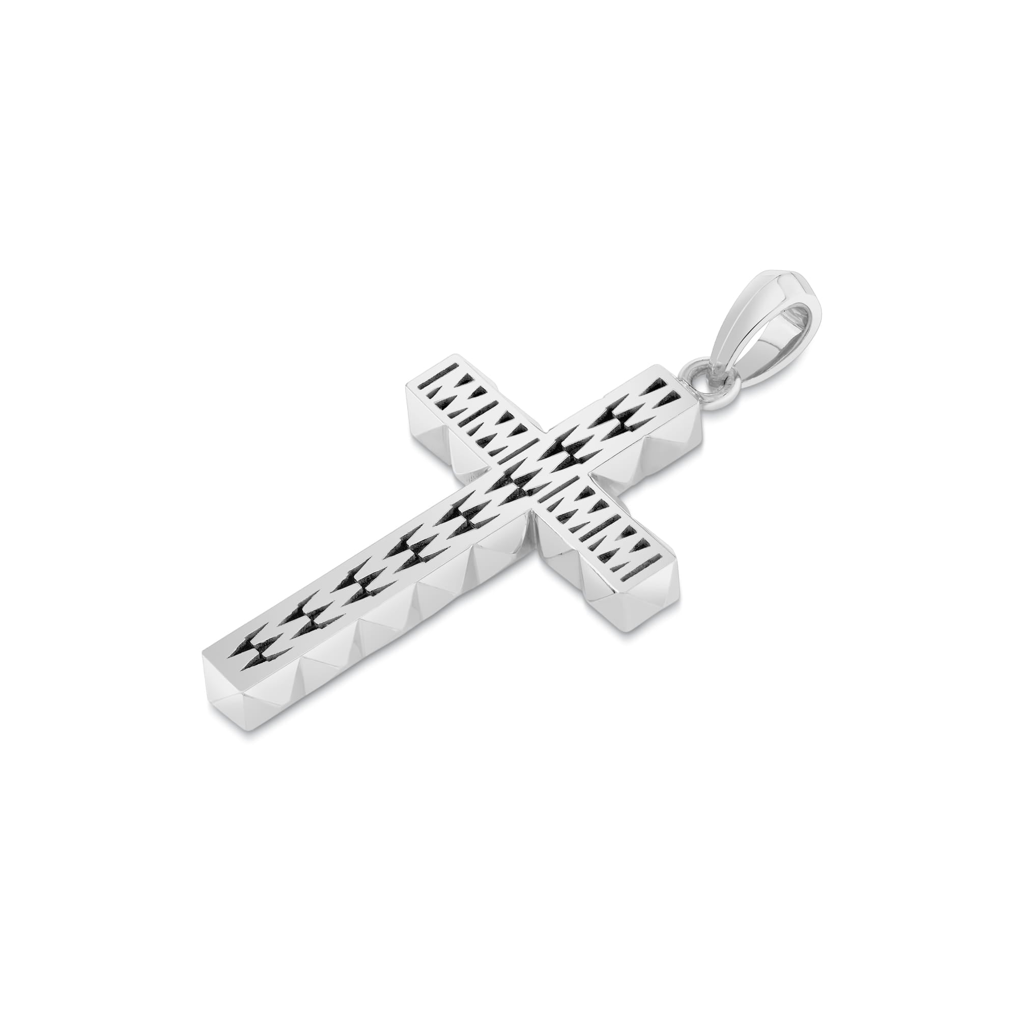 MICHAEL M Men's Men's Classic 3D Tetra Cross Pendant