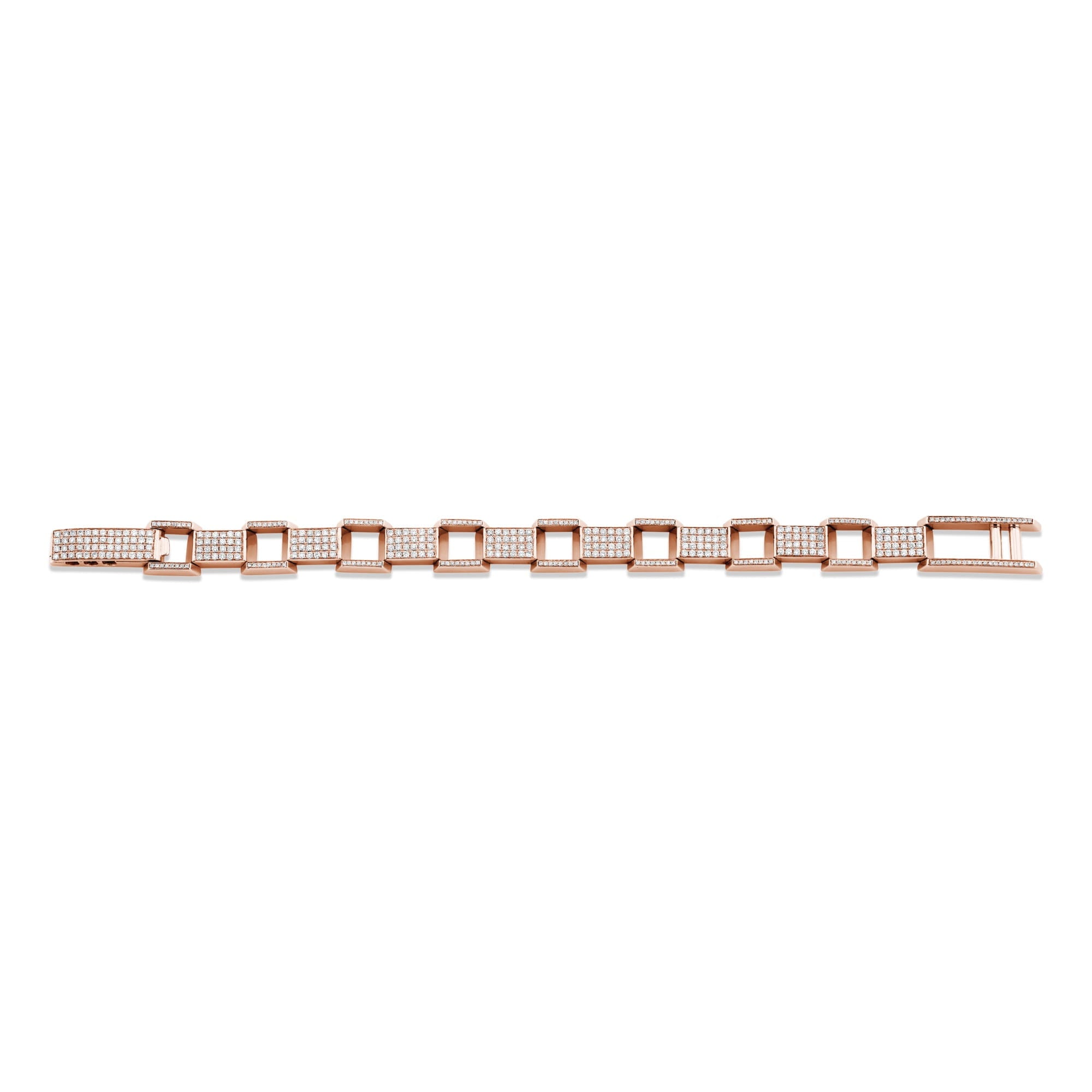 MICHAEL M Men's Men's Pave Block Chain Bracelet