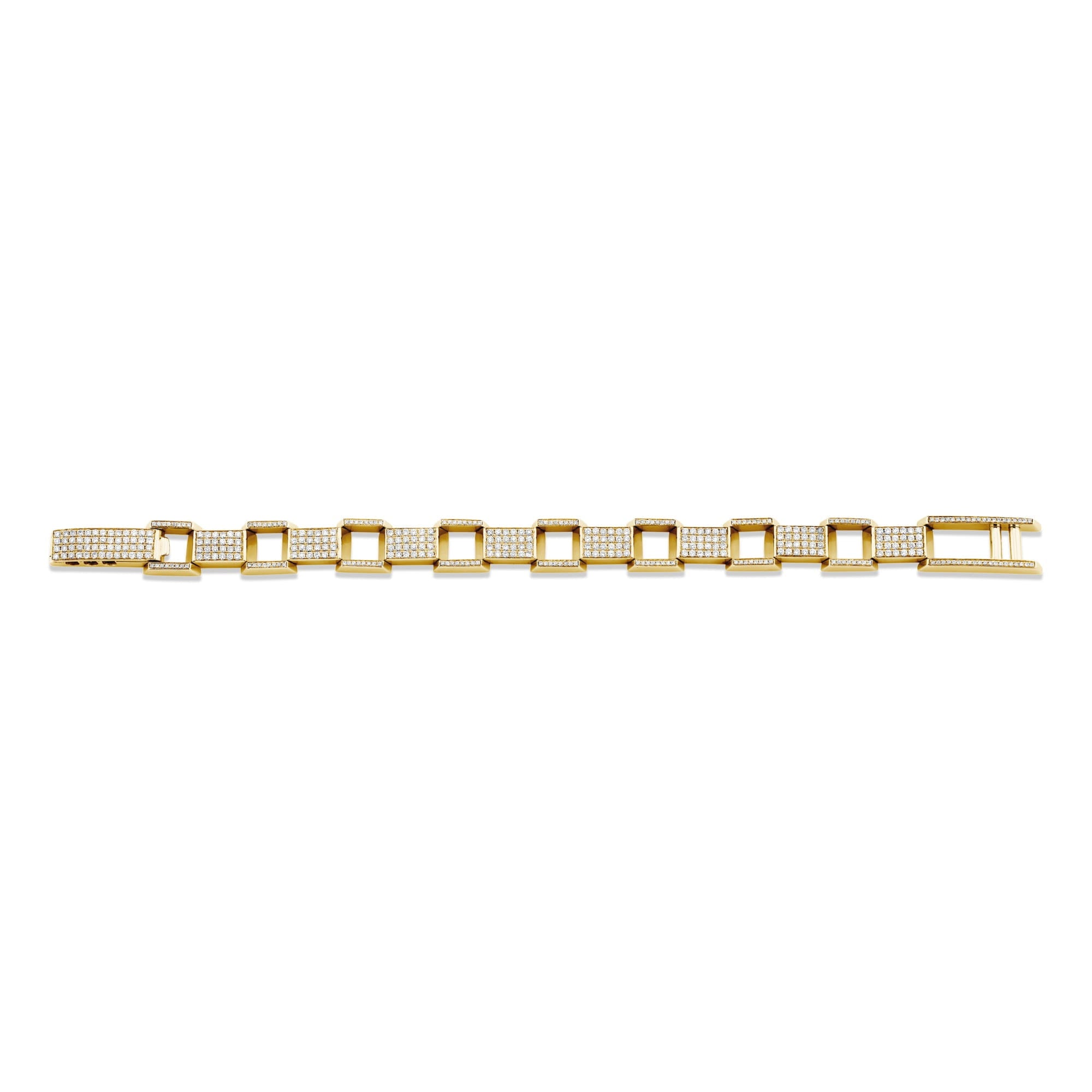 MICHAEL M Men's Men's Pave Block Chain Bracelet