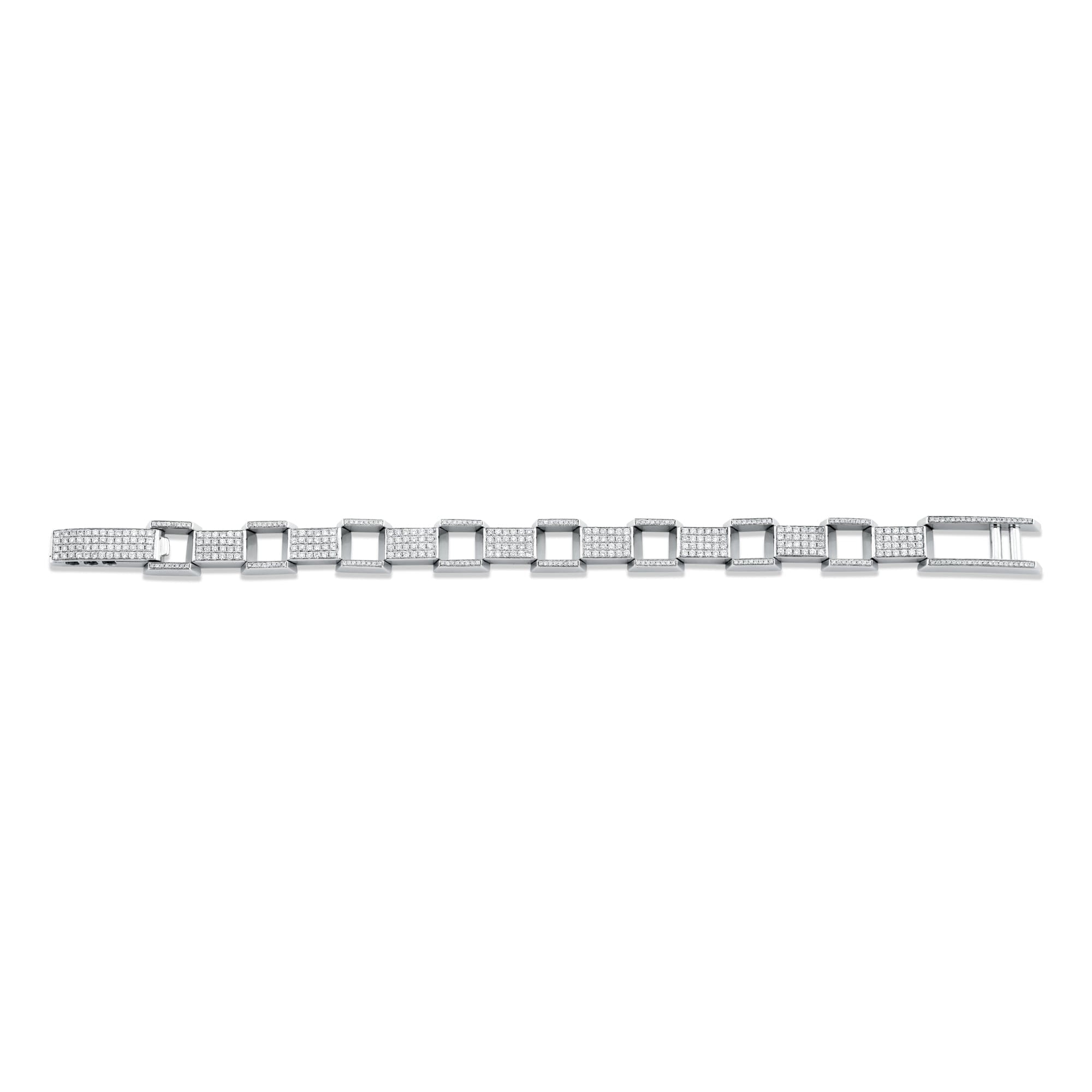 MICHAEL M Men's Men's Pave Block Chain Bracelet