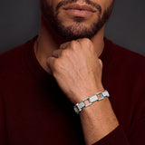 MICHAEL M Men's Men's Pave Block Chain Bracelet