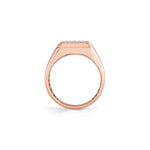 MICHAEL M Men's Mens Block Signet Ring with Pave