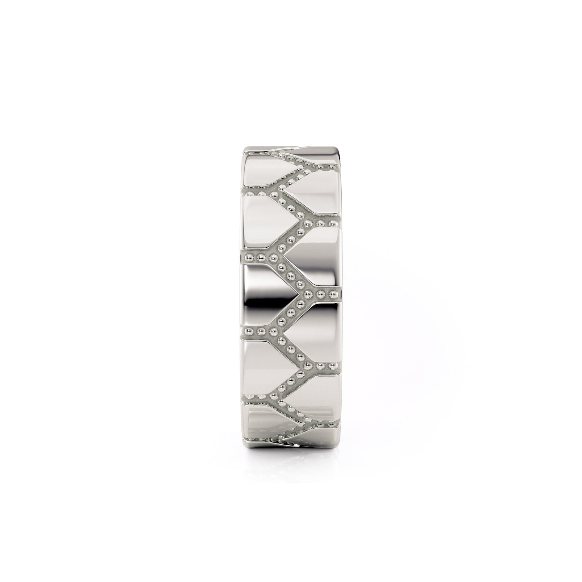 MICHAEL M Men's Platinum / 7 Men's Band MB117