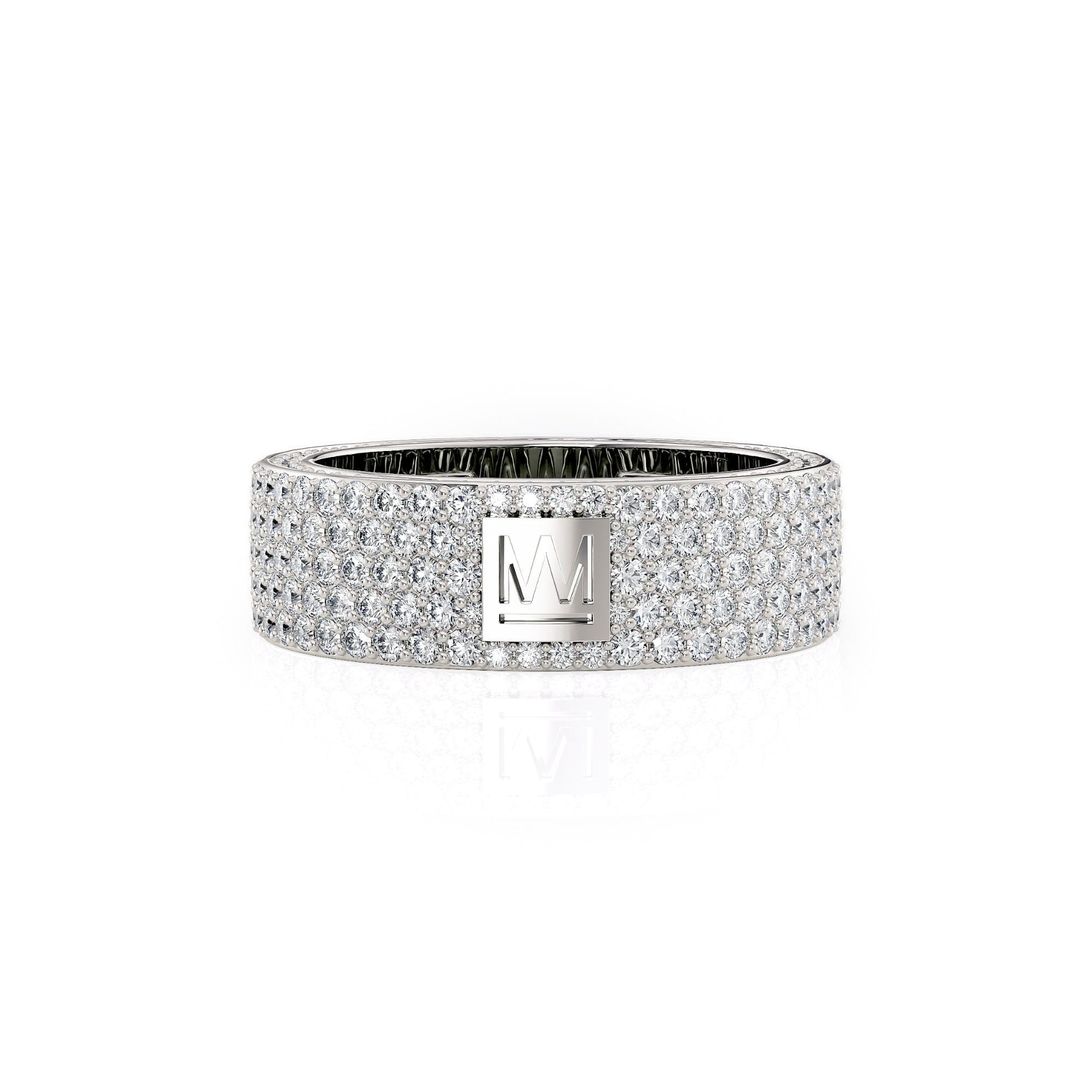 MICHAEL M Men's Platinum / 7 Men's Band MB119