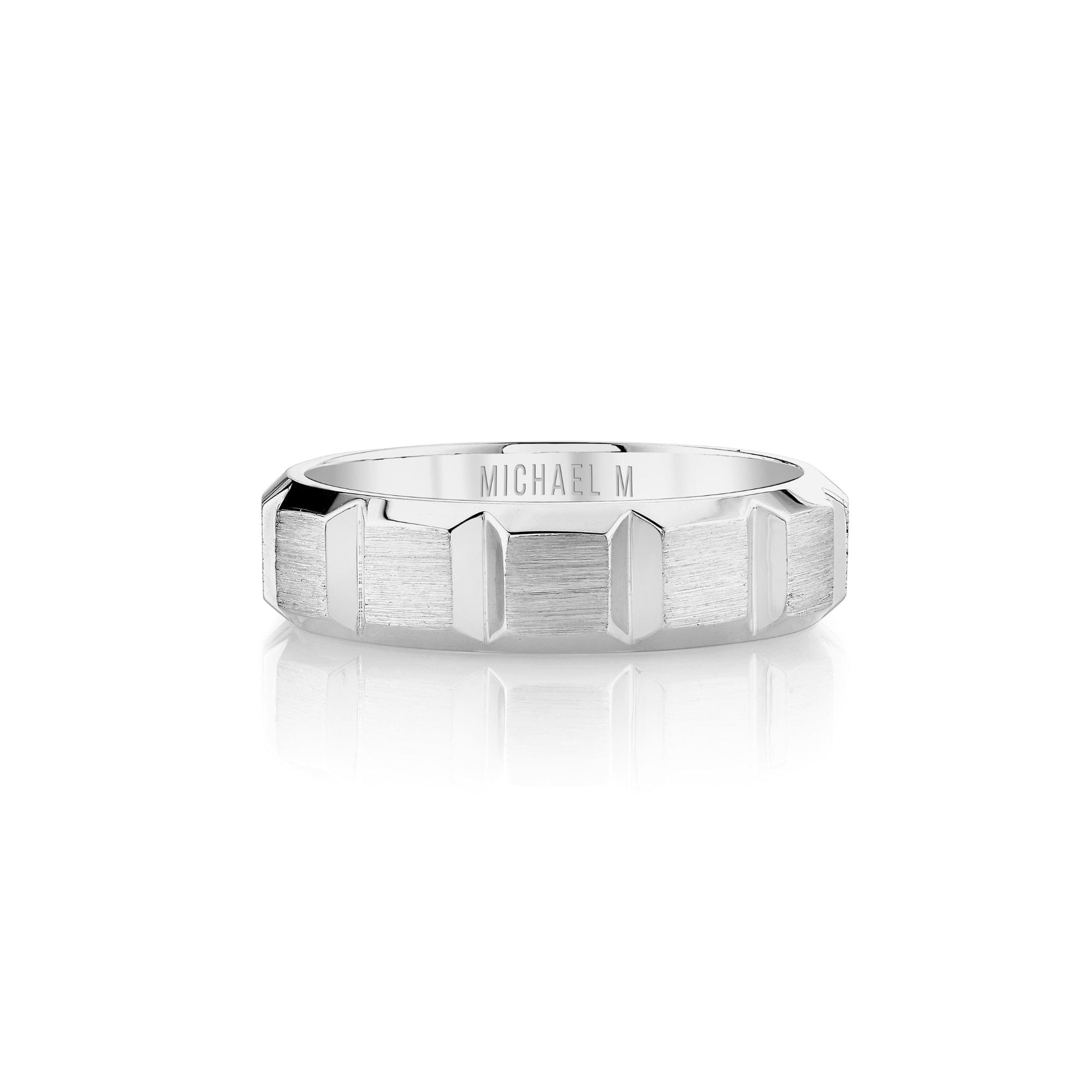 MICHAEL M Men's Platinum / 7 Men's Band MB120