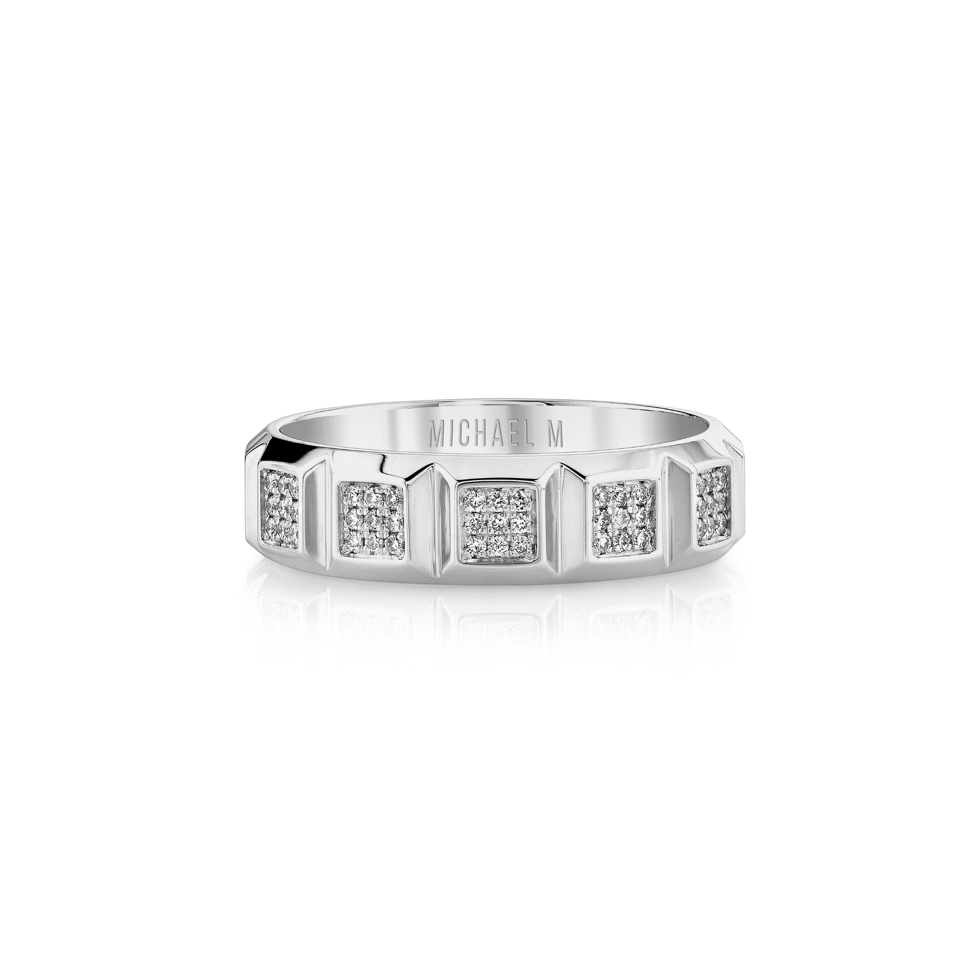 MICHAEL M Men's Platinum / 7 Men's Band MB120PV