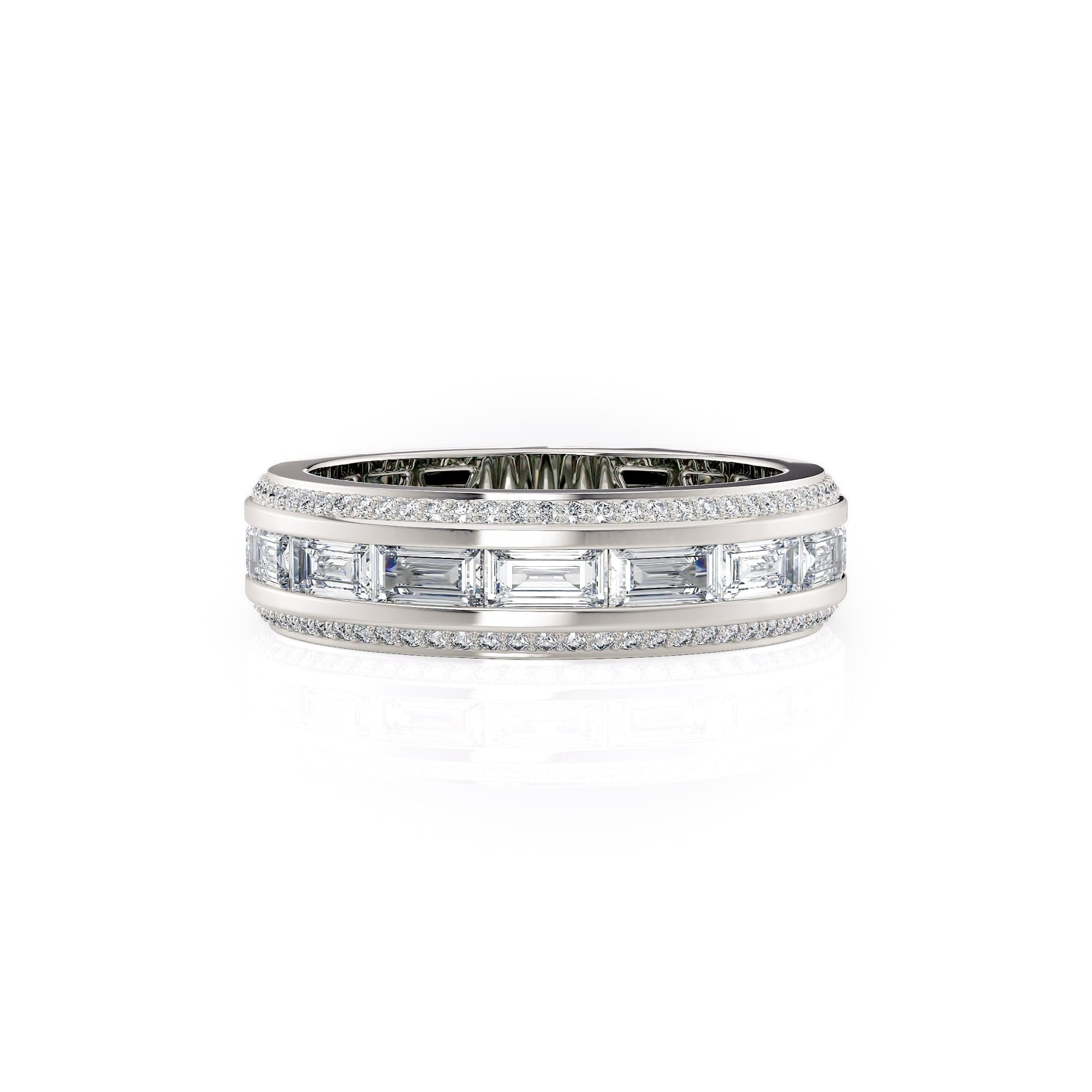 MICHAEL M Men's Platinum / 7 Men's Band MB124