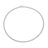 MICHAEL M Men's Silver 6.5mm Silver Men's Cuban Chain Necklace S-MC201