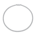 MICHAEL M Men's Silver 8mm Silver Men's Cuban Chain Necklace