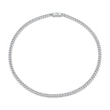 MICHAEL M Men's Silver 8mm Silver Men's Cuban Chain Necklace