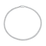 MICHAEL M Men's Silver 8mm Silver Men's Cuban Chain Necklace