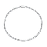MICHAEL M Men's Silver 8mm Silver Men's Cuban Chain Necklace