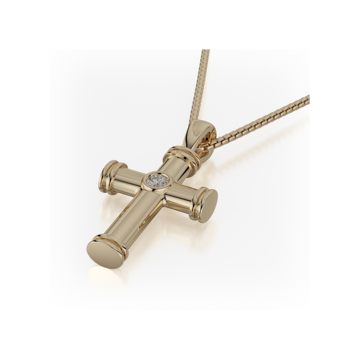 MICHAEL M Men's Single Diamond Cross Pendant