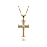 MICHAEL M Men's Single Diamond Cross Pendant