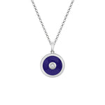 MICHAEL M Necklace 14k White Gold / Blue Chroma Bullseye Pendant P488BL