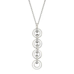 MICHAEL M Necklace 14k White Gold / White Chroma Arch Drop Pendant P494WH