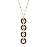MICHAEL M Necklace 14k Yellow Gold / Black Chroma Arch Drop Pendant P494