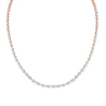 MICHAEL M Necklace 18K Rose Gold Meksian Oval Riviera Necklace CN378