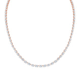 MICHAEL M Necklace 18K Rose Gold Meksian Oval Riviera Necklace CN378