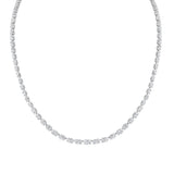 MICHAEL M Necklace 18K White Gold Meksian Oval Riviera Necklace CN378