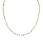 MICHAEL M Necklace 18K Yellow Gold Meksian Oval Riviera Necklace CN378