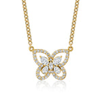 MICHAEL M Necklace 18K Yellow Gold Montage Framed Butterfly Necklace P418