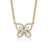 MICHAEL M Necklace 18K Yellow Gold Montage Framed Butterfly Necklace P418