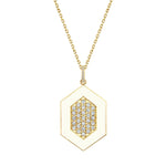 MICHAEL M Necklace Chroma Pavé Hexagon Pendant