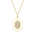 MICHAEL M Necklace Chroma Pavé Hexagon Pendant