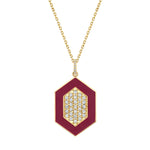 MICHAEL M Necklace Chroma Pavé Hexagon Pendant