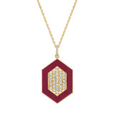 MICHAEL M Necklace Chroma Pavé Hexagon Pendant