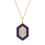 MICHAEL M Necklace Chroma Pavé Hexagon Pendant