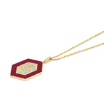 MICHAEL M Necklace Chroma Pavé Hexagon Pendant