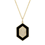 MICHAEL M Necklace Chroma Pavé Hexagon Pendant