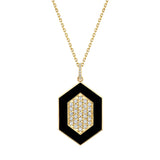 MICHAEL M Necklace Chroma Pavé Hexagon Pendant