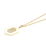 MICHAEL M Necklace Chroma Pavé Hexagon Pendant
