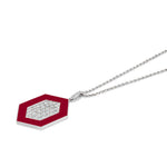 MICHAEL M Necklace Chroma Pavé Hexagon Pendant