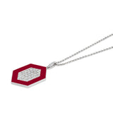 MICHAEL M Necklace Chroma Pavé Hexagon Pendant
