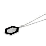 MICHAEL M Necklace Chroma Pavé Hexagon Pendant