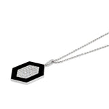 MICHAEL M Necklace Chroma Pavé Hexagon Pendant