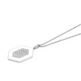 MICHAEL M Necklace Chroma Pavé Hexagon Pendant