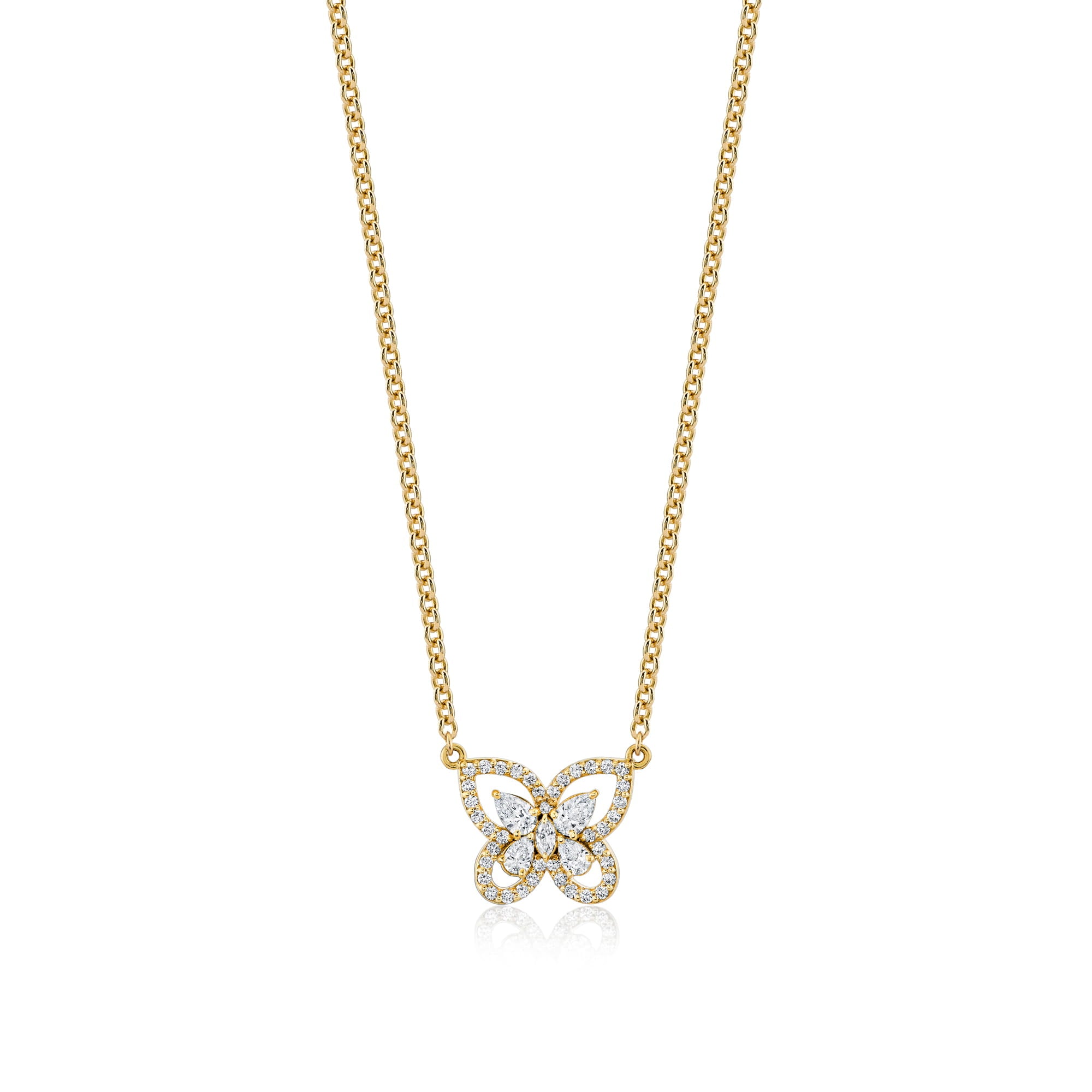 MICHAEL M Necklace Montage Framed Butterfly Necklace