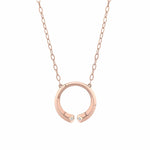 MICHAEL M Necklaces 14K Rose Gold Carve Knife Edge Necklace