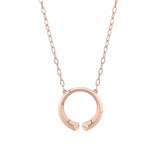 MICHAEL M Necklaces 14K Rose Gold Carve Knife Edge Necklace