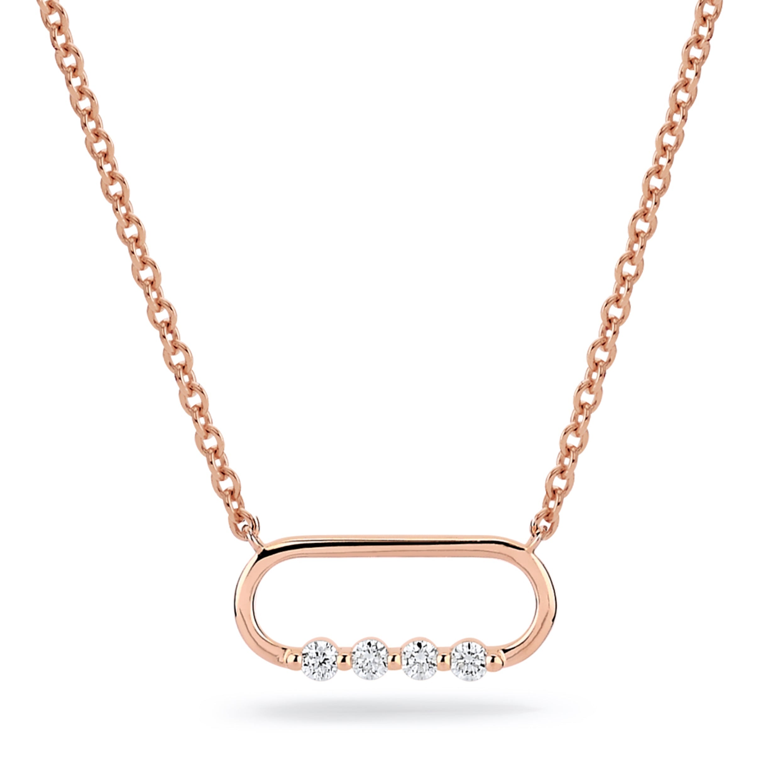 MICHAEL M Necklaces 14K Rose Gold Cloud Link Necklace CN386