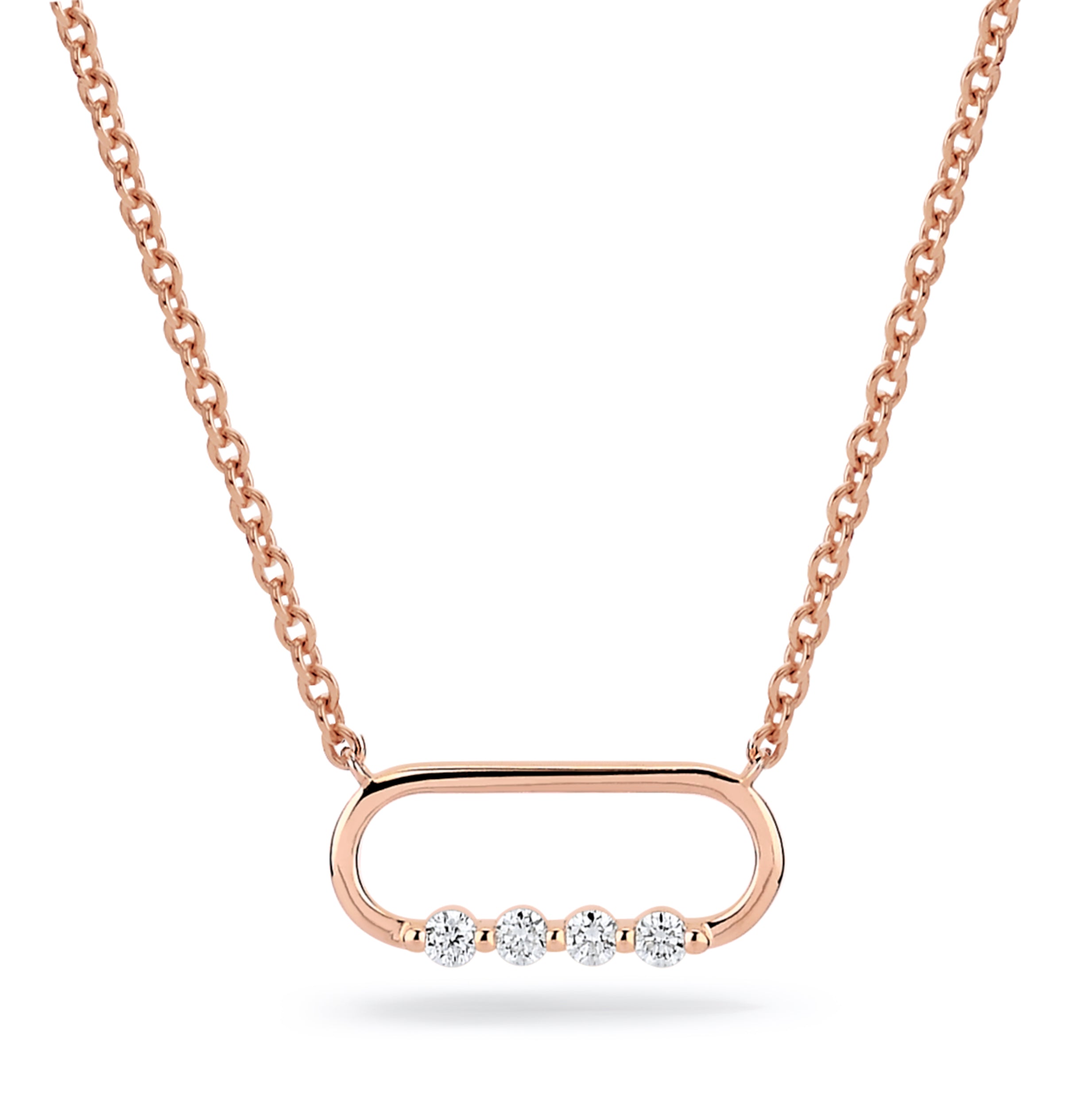 MICHAEL M Necklaces 14K Rose Gold Cloud Link Necklace CN386